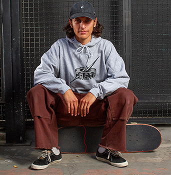 SUDADERA RAYO ENGRANE GRIS